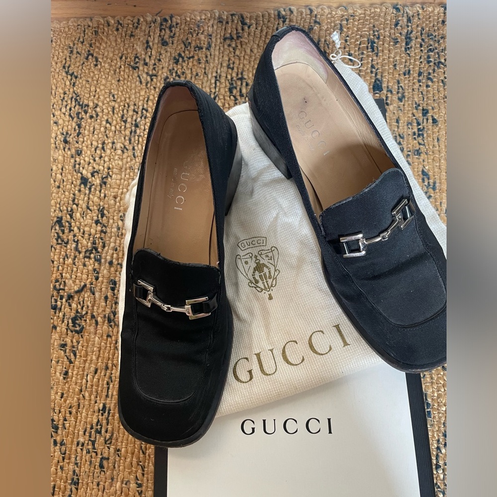 Rare Gucci Heeled Loafer W/ Silver Horsebit
